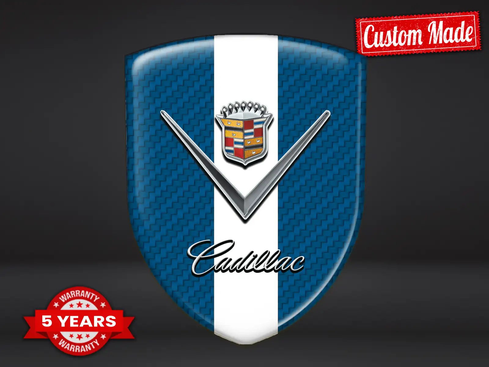 Cadillac Stickers Dôme Époxy Look Premium Édition Limitée